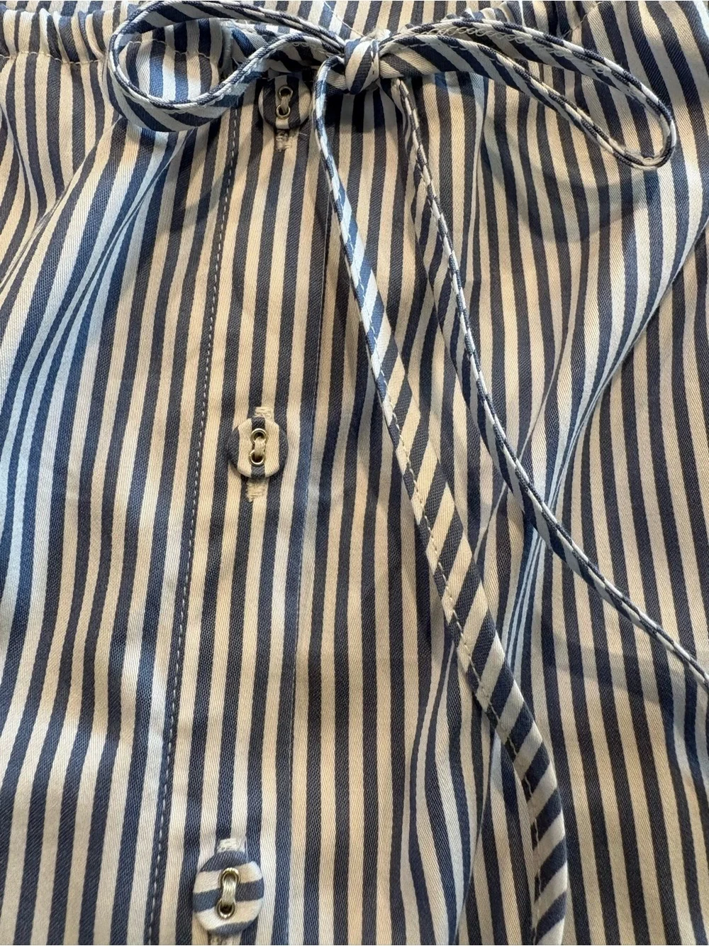 Joyspun Blue White Striped Cotton Cami Shorts Pajama Set XL